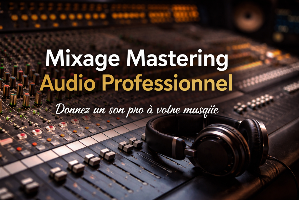 mixage mastering audio professionnel console studio casque audio traitement sonore