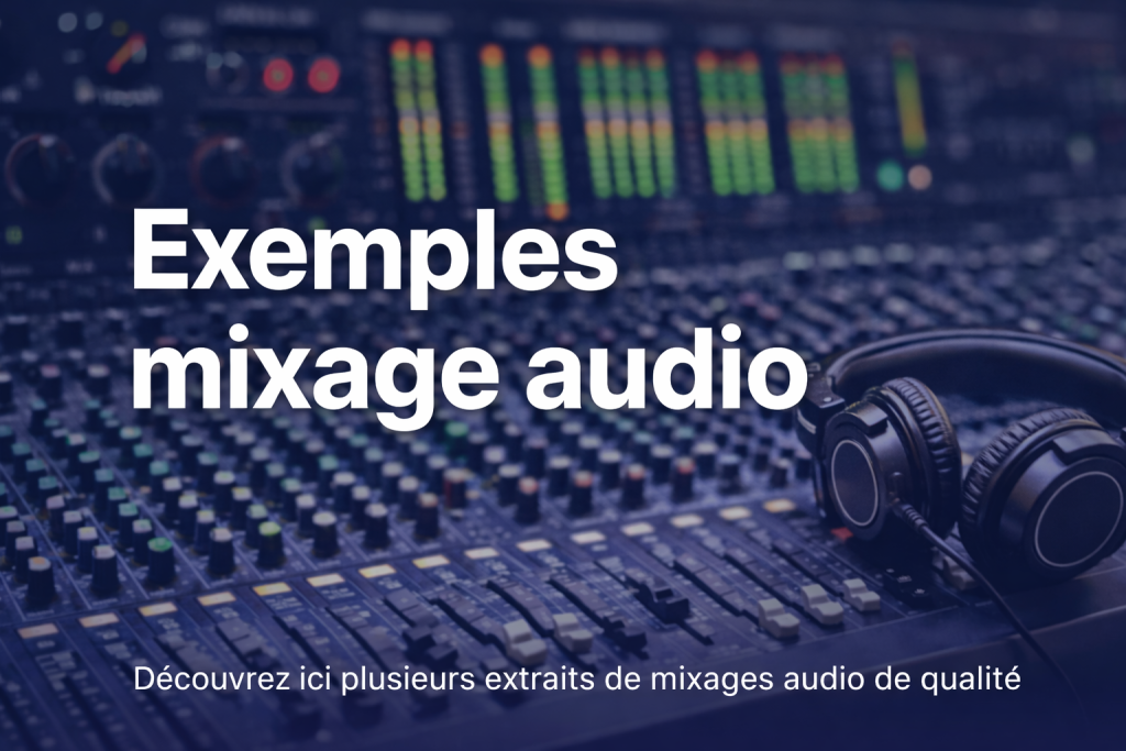 exemples mixage audio réalisés en studio avec console et casque professionnel
